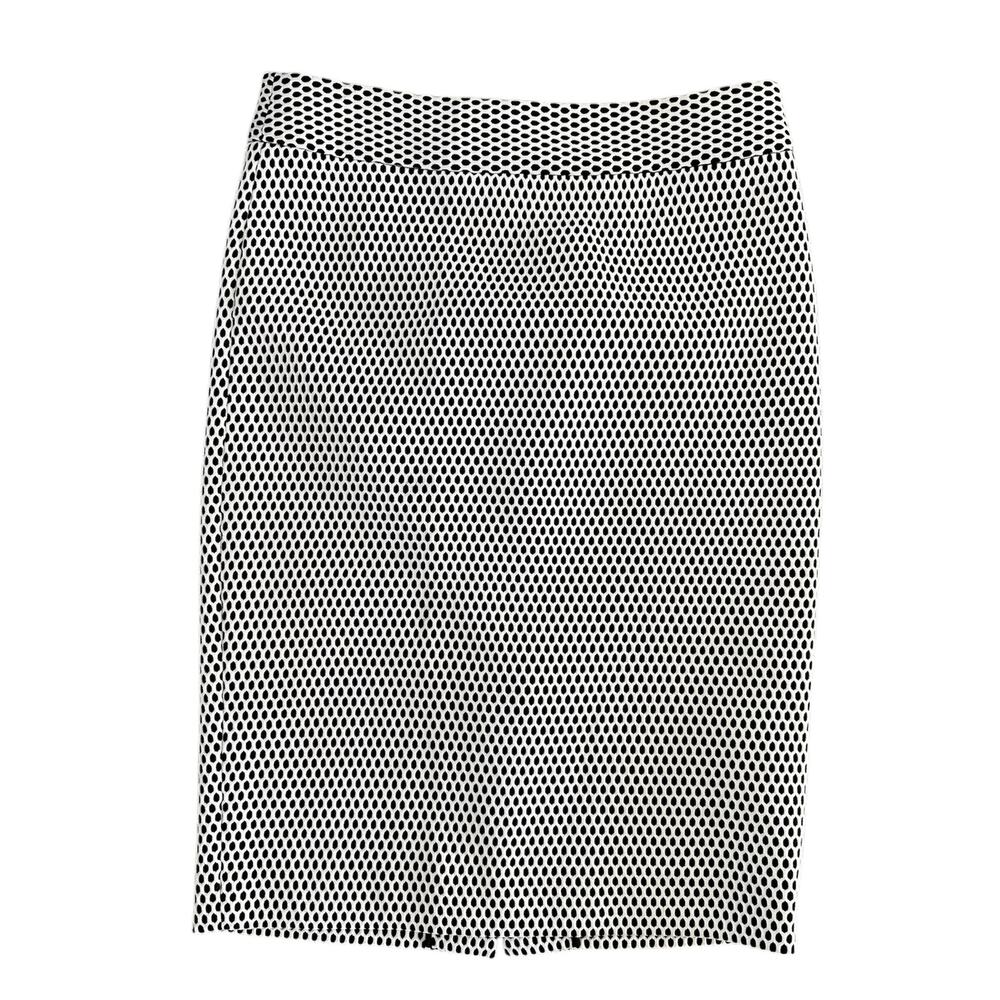 Banana Republic 3d skirt white cell Pattern fabric 4 tall women pencil straight